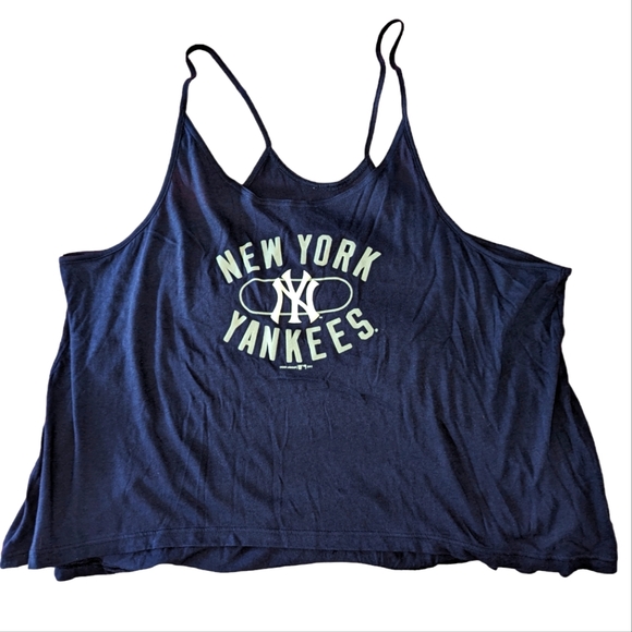 Under Armour New York Yankees cropped  camisole- Navy blue - size 2X - Picture 1 of 10